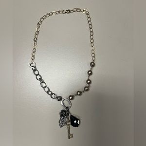 Silver And Gold Necklace 17”